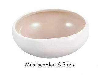 Wave  Weiss -Beige - 6er Schälchen Set 12cm