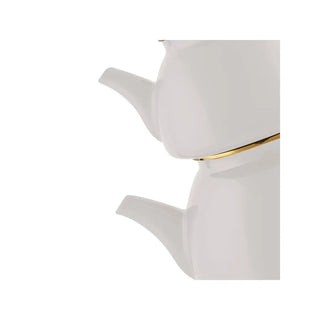 Karaca Retro Emaille-Creme-Teekanne