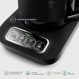 Karaca Caysever Robotea Pro 4 in 1 sprechender automatischer Teekocher schwarz Chrome