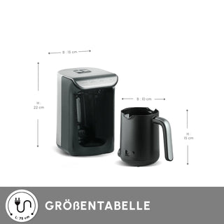 Karaca Hatir Köz türkische Kaffeekocher mit Röstfunktion Galaxy grey