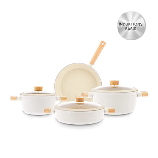 Karaca Swiss Crystal Woody Kochgeschirr-Set, 7 Teilig, Induktion geeignet