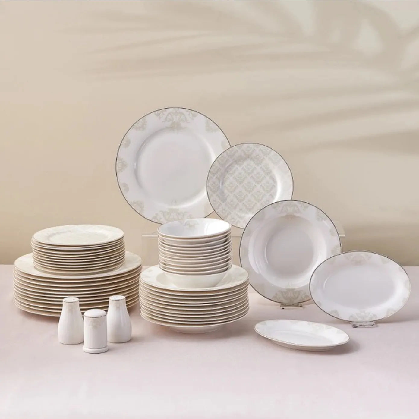 Karaca Elegance Bone Siena 53-Teiliges 12-Personen Geschirrsett Gold – Emirtex Home