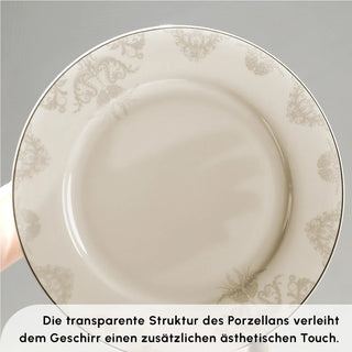 Karaca Elegance Bone Siena 53-Teiliges 12-Personen Geschirrsett Gold