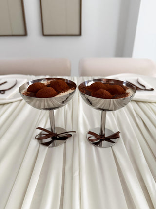 Aura 2er Dessertschale Set auf Fuß 10cm