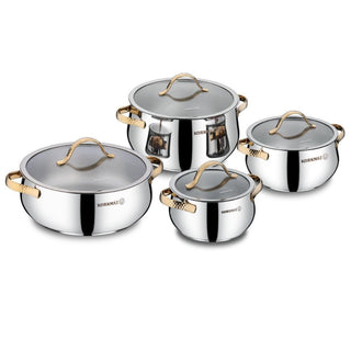 Korkmaz Samara Topfset 8- tlg. gold