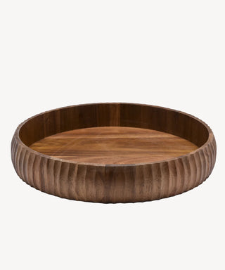 Akazienholz Stripe Tray Tablett 30cm