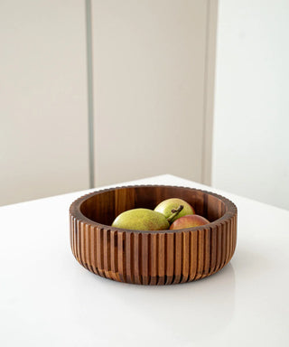 Akazie Stripe Bowl – Ø26 cm