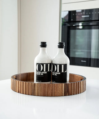 Akazienholz Stripe Tablett 35,5cm