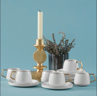 Karaca Mokkatassen Saturn GOLD für 6 Personen