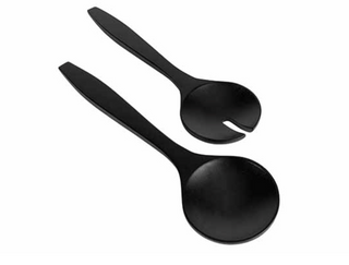 Salatbesteck aus Holz Schwarz