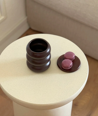 2er Wave Matt Mocha Keramik Becher - 400ml