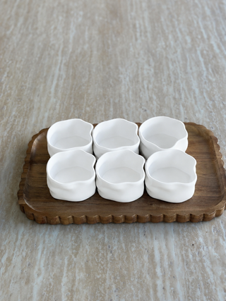 6er Nordic Müsli Schalen Set mit Platte I Weiß