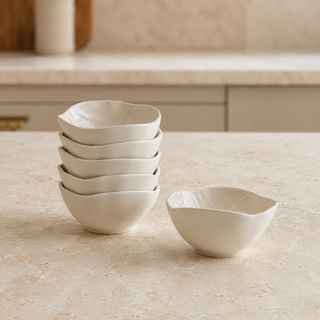Cermico Dipschalen-Set Beige 6-teilig Ø9 cm