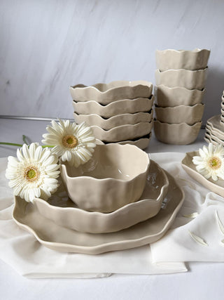 Angles Beige 27 tlg. Geschirrset für 6 Personen