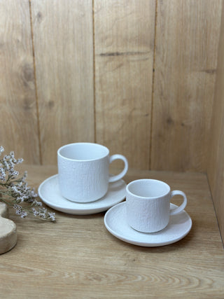 Dax Noor 6er Kaffetassen Set Mattweiss