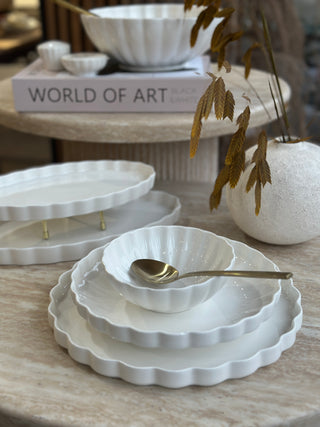 Lotus Weiss Geschirrset 29 teilig