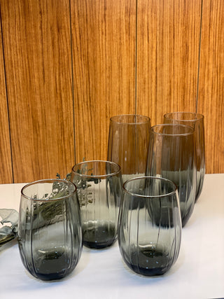 Pasabahce Linka Smoked Gläser 3er Set – 380ml