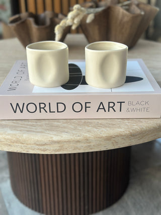 Aluré 2er Beige Keramik Becher Matt- 250ml