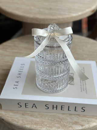 Elisa 3er Glasschale mit Deckel 10,5cm - Zuckerdose