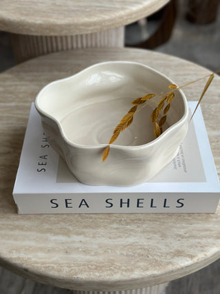 Nordic Beige Salatschüssel -glänzend