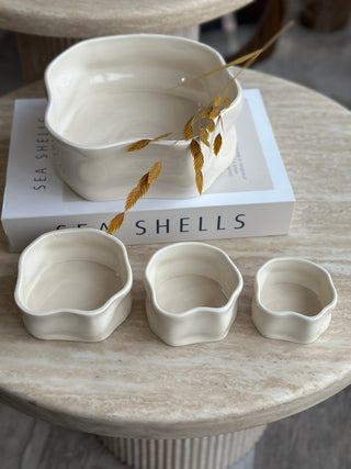 Nordic Beige 6er Müsli Schalen Set-glänzend