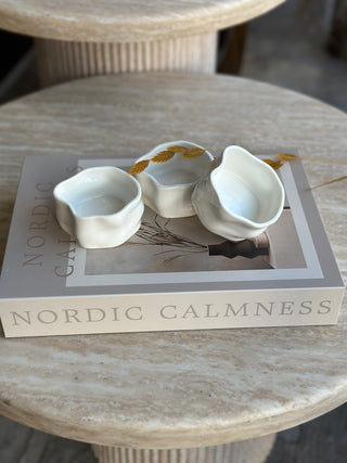 Nordic Weiß 6er Dip- Schälchen Set-glänzend