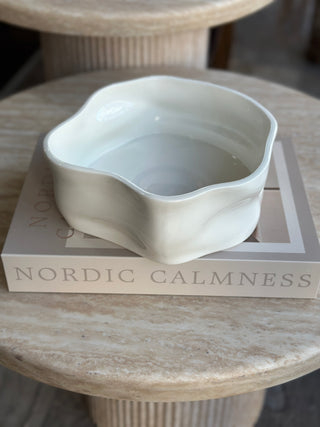 Nordic Weiß Salatschüssel -glänzend