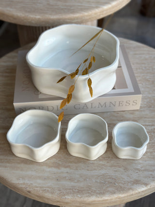 Nordic Weiß 6er Dip- Schälchen Set-glänzend