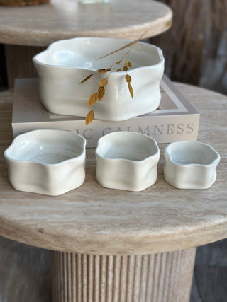 Nordic Weiß 6er Dip- Schälchen Set-glänzend