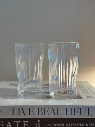 Wave Lines Longdrinkgläser 6er Set 280ml