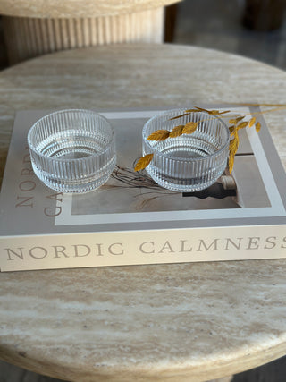 Relief 6er Glas Schälchen 200ml