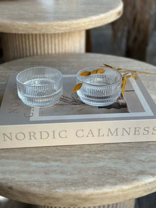 Relief 6er Glas Schälchen 200ml