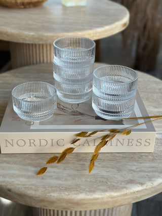 Relief 6er Glas Schälchen 200ml