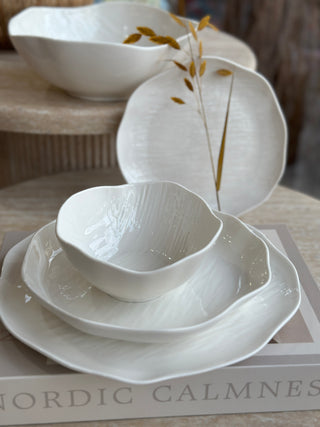 Cermico Weiß 27 tlg. Geschirrset für 6 Personen