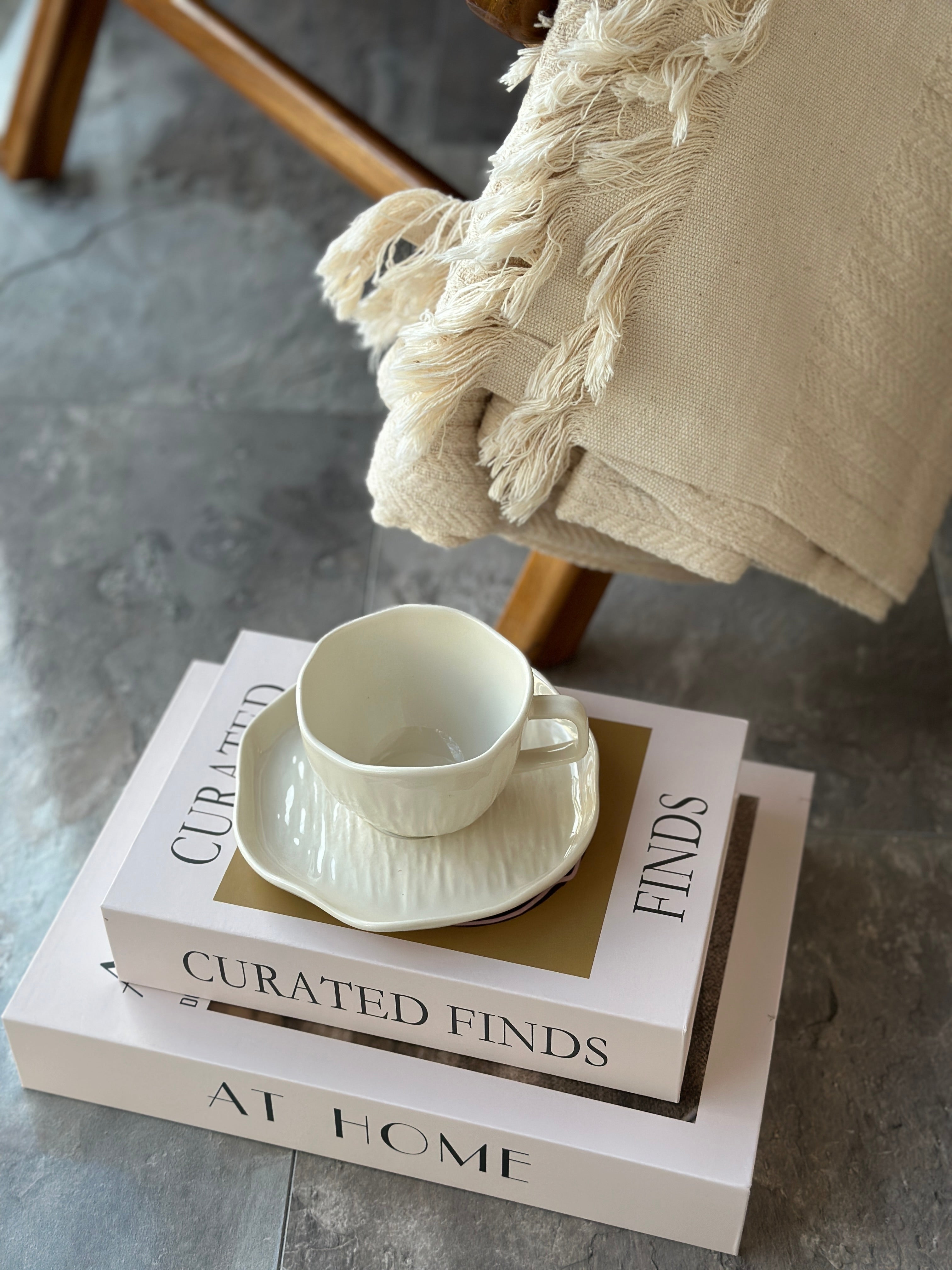 Cermico Beige 6er Kaffeetassen Set – Emirtex Home