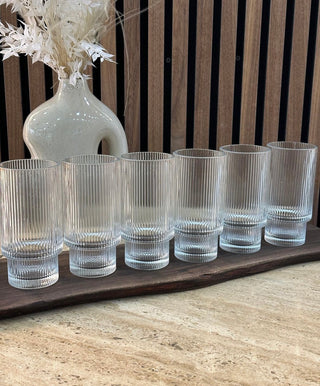 Relief Longdrinkgläser 6er Set long