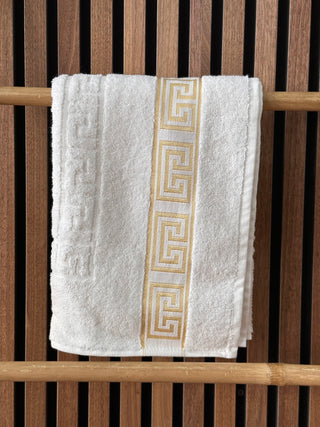 Nurpark Handtuch Weiß Gold 50x70 cm