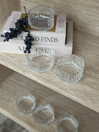 Wave lines 6er Glas Schälchen