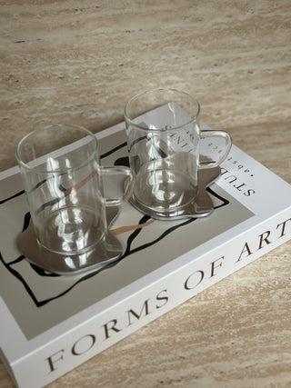 Fine 6er Teegläser mit Henkel –260 ml