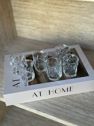 Wave Shot Glas 6er Set - Wassergläser für Mokka