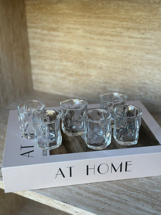 Wave Shot Glas 6er Set - Wassergläser für Mokka