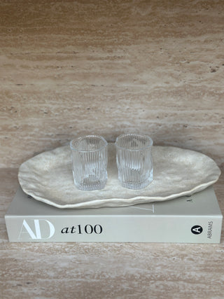 Wave Lines Shot Glas 6er Set - Wassergläser für Mokka