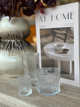 Wave Lines Shot Glas 6er Set - Wassergläser für Mokka