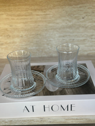 Pasabahce Elysia 6er Teegläser Set mit Unterteller