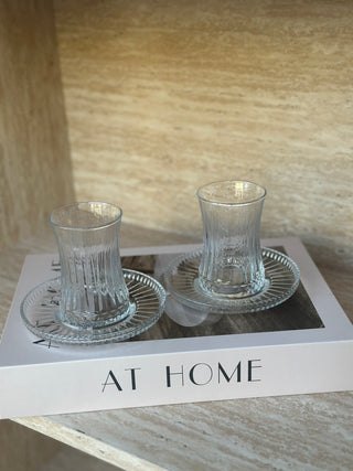 Pasabahce Elysia 6er Teegläser Set mit Unterteller