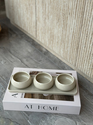 Cosy Schälchen 3er Set mit Servierplatte