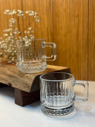 Elysia 2er Teegläser Set mit Henkel – 195 ml Teeglas aus Glas