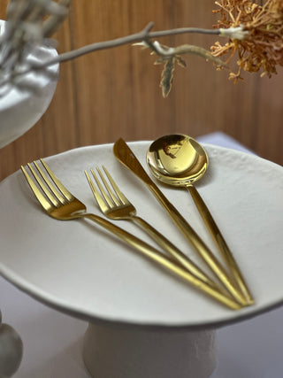 Faro Gold 24-teiliges Besteckset für 6 Personen glänzend