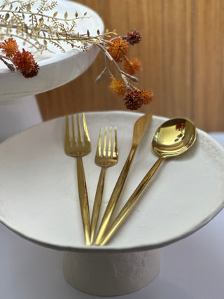 Faro Gold 24-teiliges Besteckset für 6 Personen glänzend