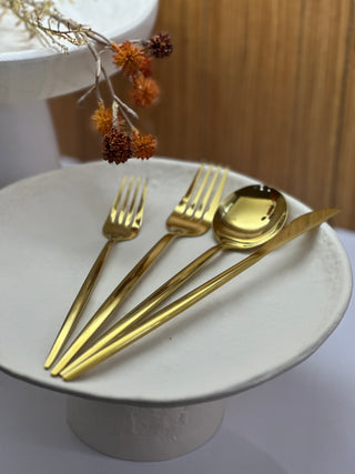 Faro Gold 24-teiliges Besteckset für 6 Personen glänzend